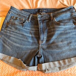 Aeropostale Dark Blue Denim Roll-Cuff Women's Shorts